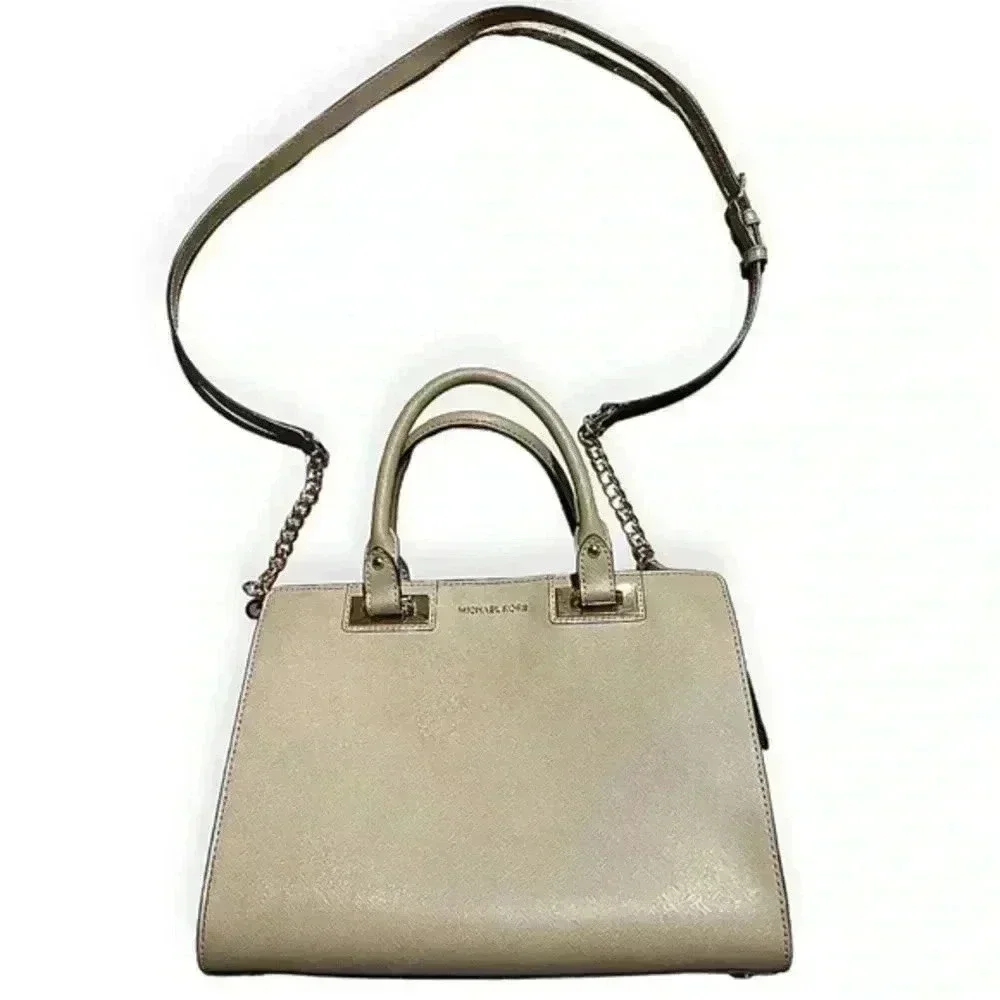 TAN MICHAEL KORS CROSSBODY SHOULDER BAG PURSE - Picture 2 of 6